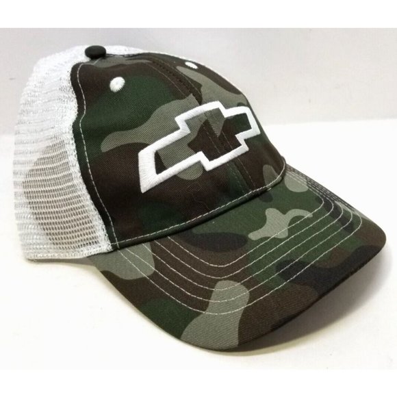 Realtree APG Camo Trucker Hat Cap Chevrolet Logo & White Mesh Snapback NOS NEW - Picture 3 of 6